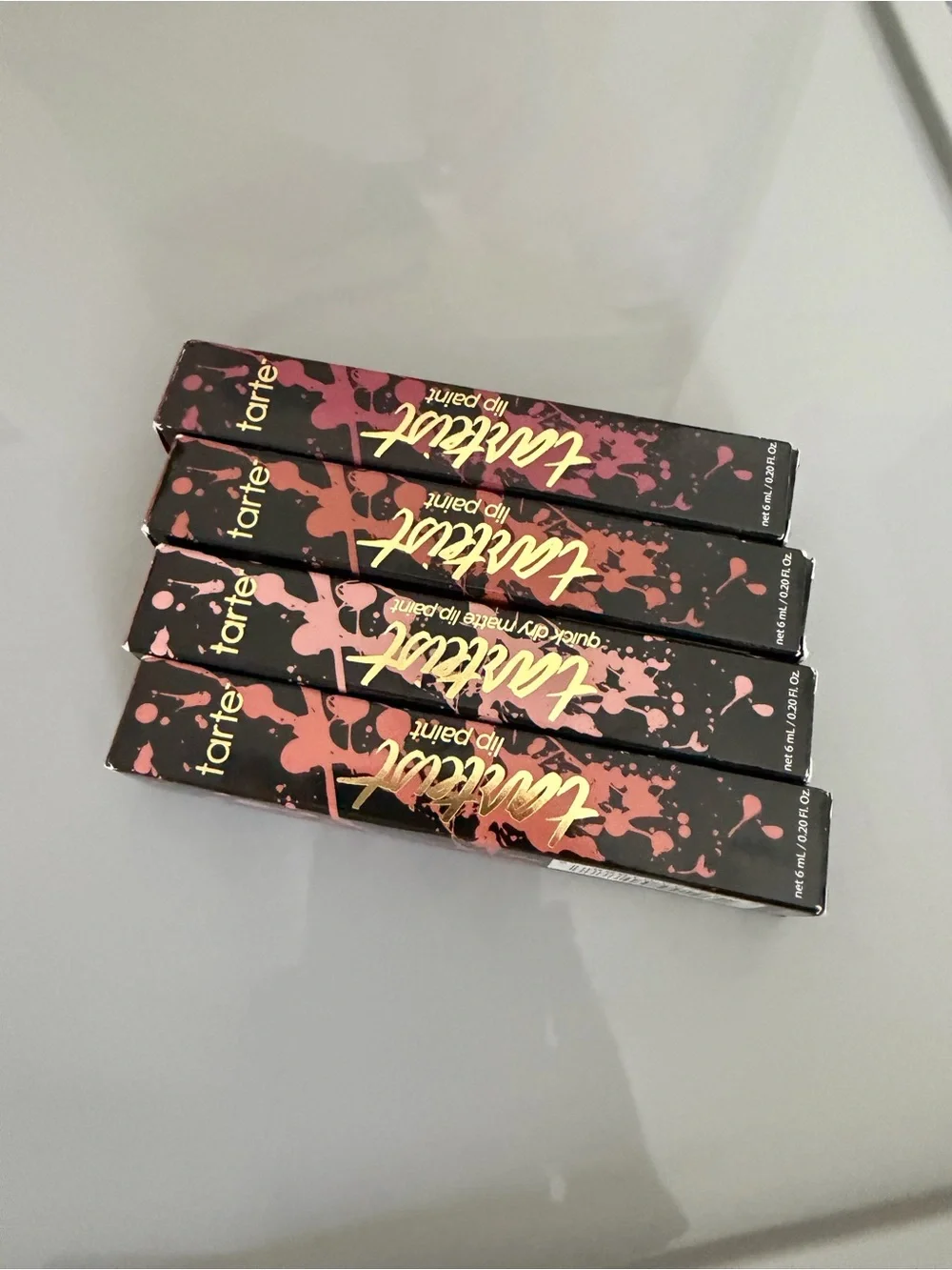 Tarte Tarteist Quick Dry Matte Lip Paint Lot of 4 Bestie OG Rosé Front Row NIB